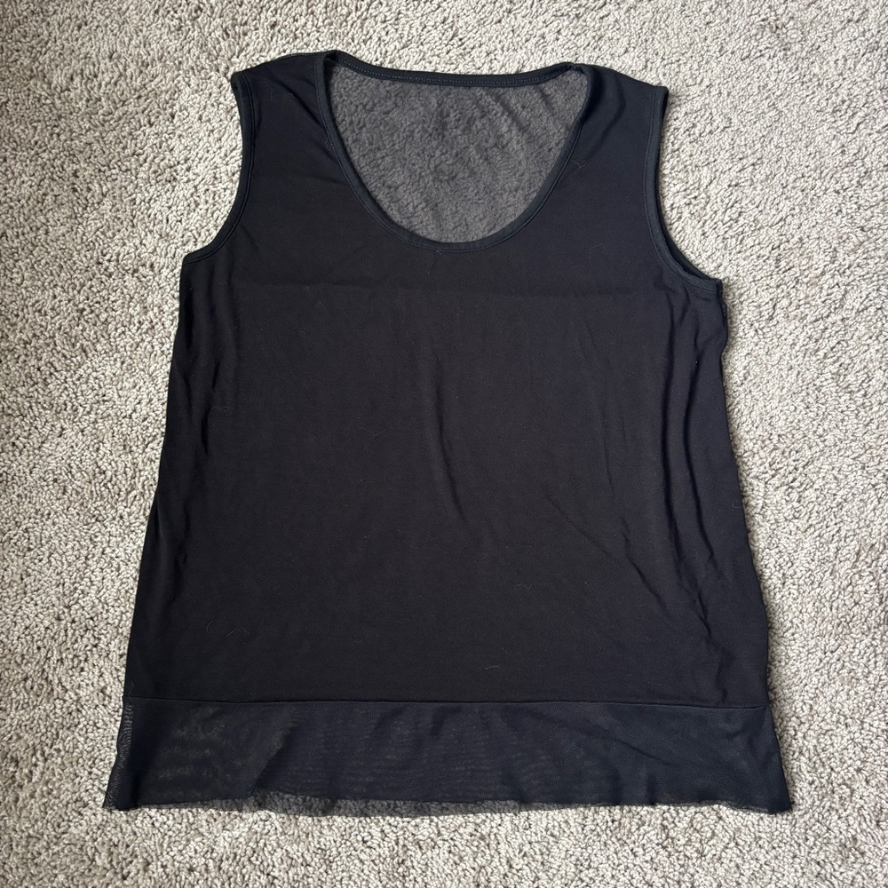 Capelli NY Size M Black Mesh Tank